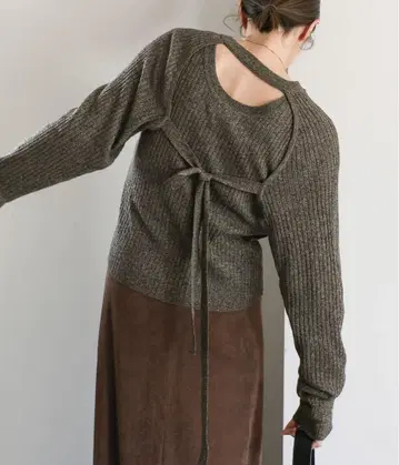 [select MOCA] 리브 니트 볼레로 세트 상의