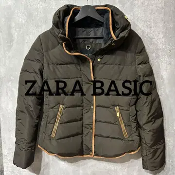 ZARA BASIC 숏 기장 후드 부착 다운 자켓 L 인기