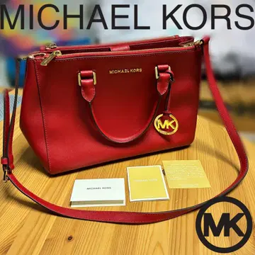 [ 새상품급 ] MICHAEL KORS 레드 핸드백 ( 숄더 끈 포함 )