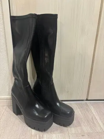 [ R&E ] 탱크 밑창 스트레치 롱 부츠