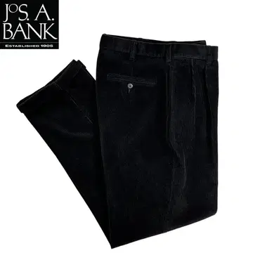 JOS. A. BANK 투 턱 블랙 코듀로이 W34 극상 새상품급