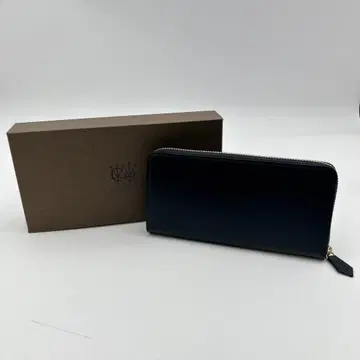 코코 마이스터 라운드 지퍼 장지갑 가죽 블랙