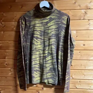 컨디션 최상 장 폴 고티에 90S 타이거 카모플라쥬 터틀넥 티셔츠 48