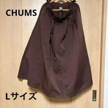 CHUMS 다크 브라운 플레어 스커트 L 사이즈