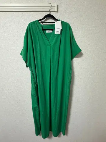 Adam et Rope 그린 티셔츠 원피스 반팔