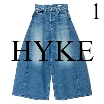 1 HYKE 25AW 슈퍼 와이드 배럴 레그 데님 WIDE