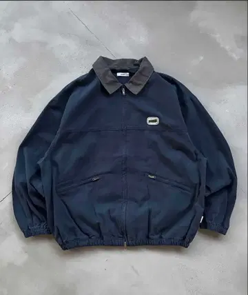 Perushu 배색 덕 스윙 자켓