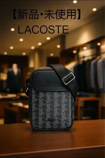 [ 미사용 새상품 ] LACOSTE 모노그램 버티컬 숄더백