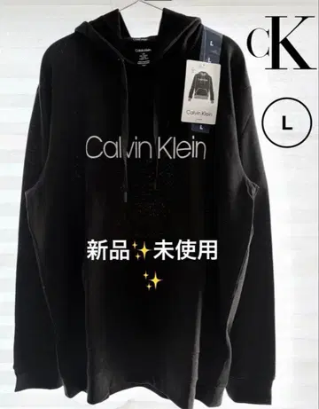 지금만 초특가 새상품 미사용 Calvin Klein 블랙 후드티 L 블랙
