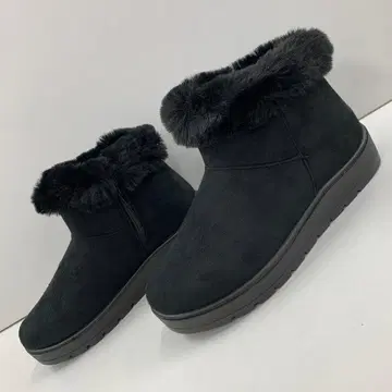 새상품 여성용 L 사이즈 방한 와이드 보아 안감 어그 부츠 블랙 580n