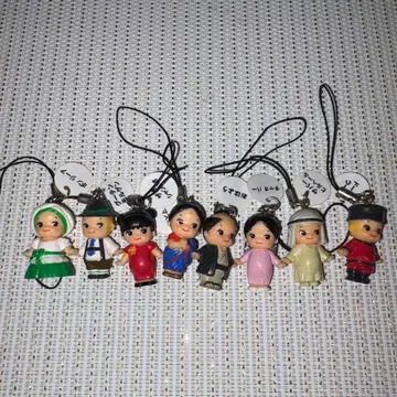 큐피 민족 의상 스트랩 8개 세트