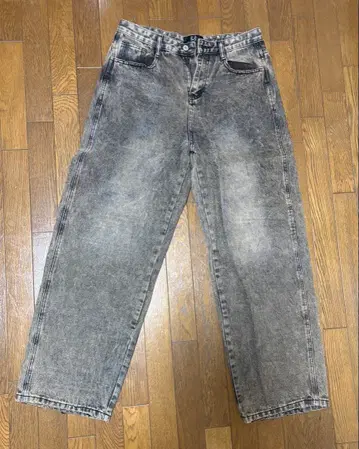 3.3 필드 트립 브라운 와이드 데님 팬츠 배기