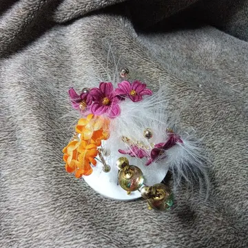 꽃과 펄 헤어콤 3종 7개 세트 일본 정통의상 소품 성인식 졸업식 미사용