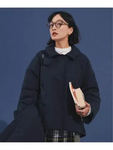 studio CLIP 타카야마 미야코 콜라보 따뜻한 스톨 포함 숏코트