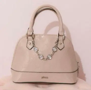 pium 비쥬 모노그램 에나멜 미니백 모카