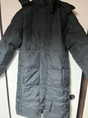 롱 블랙 다운 자켓