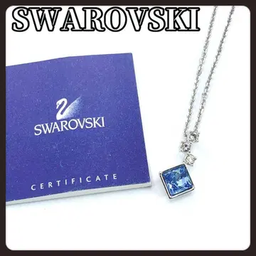 SWAROVSKI 스와로브스키 목걸이 실버 블루 크리스탈
