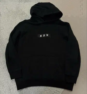 GOD SELECTION XXX 박스 로고 자수 후드티