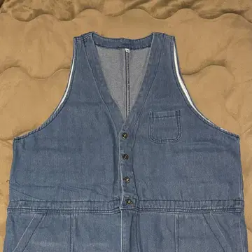 데님 블루 오버롤