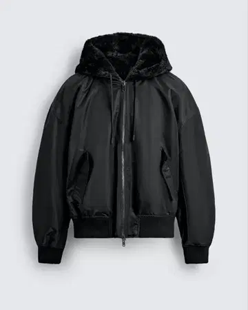 ZARA (자라) 리버서블 인조 모피 봄버 자켓