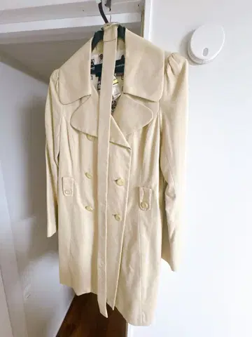 마리크와 트렌치코트 롱 코트 코트 코튼