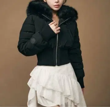 Darich 레이디 숏 다운 자켓 아우터 후드 블랙