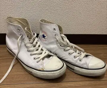 컨버스 올스타 가죽 하이컷 화이트 사이즈 27.5
