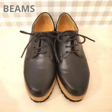 BEAMS HEART 빔즈 로퍼 가죽 신발 블랙 23cm 상당