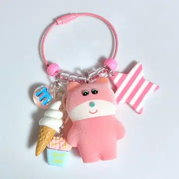 자라자라 키링 자라자라 가챠가챠 무뉴 핑크