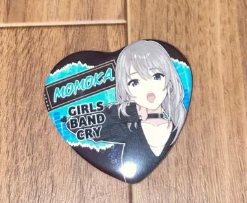 걸즈밴드 클라이 카와라기 모모카 하트형 캔뱃지