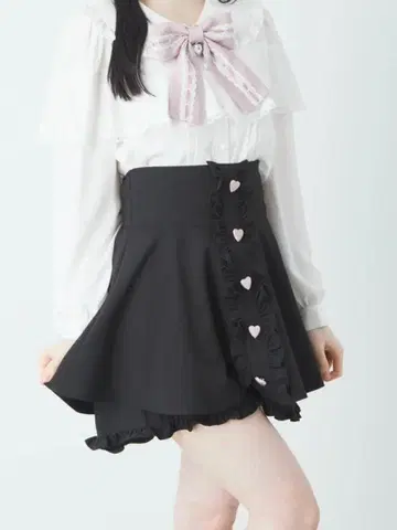 Ank Rouge 뒤 Big 리본 프릴 치마바지