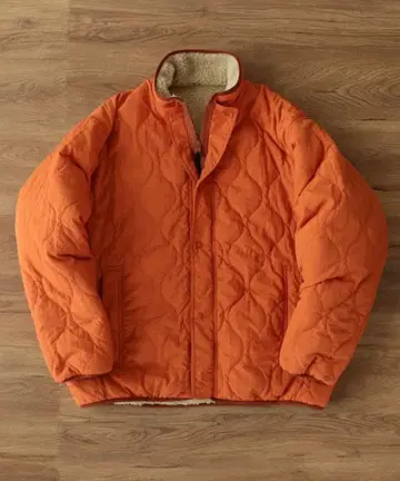 Beams 와이드 리버서블 보아 플리스 블루종