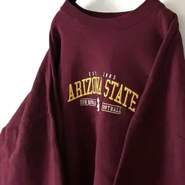 AS 스포츠 애리조나 자수 트레이닝복 맨투맨 XL 레드 빨간색 구제 의류