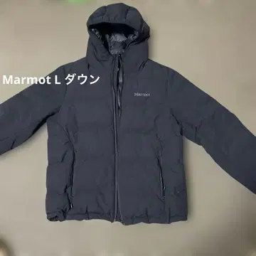 마모트 다운 자켓 아우터 블랙 후드 부착 축광