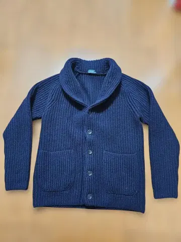 ZANONE 네이비 리브 숄 가디건 size 50
