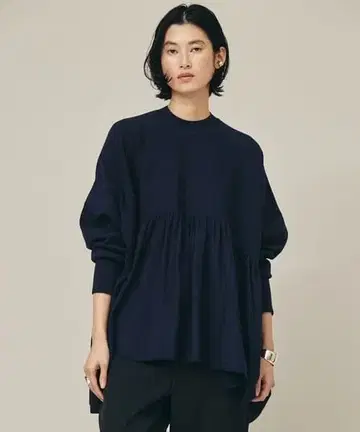 텐셀 폴리에스테르 개더 풀오버