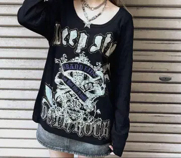 Y2K 그런지 상의 롱T