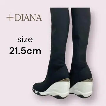 새상품급 플러스 다이애나 하이 웨지 스트레치 부츠 롱 부츠 21.5cm