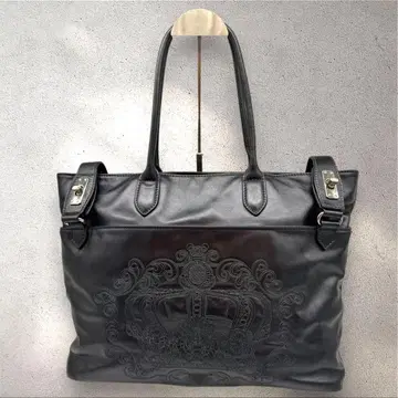 BARCOS 발코스 A4 소가죽 토트백 오타니 우지 콜라보 블랙