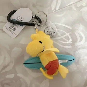 SNOOPY'S SURF SHOP 스냅 반지 마스코트 우드스탁