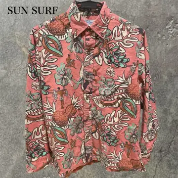 Sun Surf 플라워 무늬 긴팔 셔츠 M