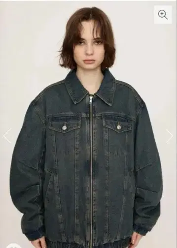 SLY FRONT ZIP DENIM 블루종