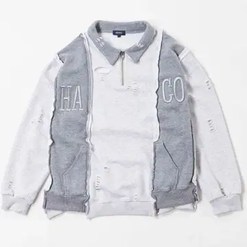 harapeko Rebuild HalfZip Sweat 그레이