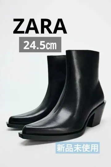 [ 미사용 새상품 ] ZARA 앵클부츠 블랙 힐