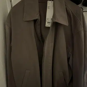 유니클로 U 집업 블루종 L 사이즈 브라운