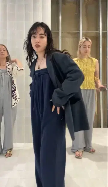 ELCHELE 플렉스 프렌치 테리 딥 프라이스 팬츠 네이비 와이드