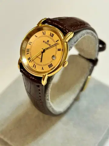 EDOX 에독스 데이트 로만 여성용 쿼츠 손목시계 작동품