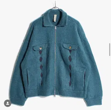 KOOI 23aw 모헤어 니트 집업 자켓