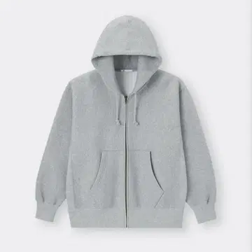 GU 헤비 웨이트 풀 집업 후드티 그레이 XL