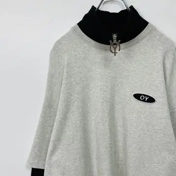 OY 하프 지퍼 레이어드 맨투맨